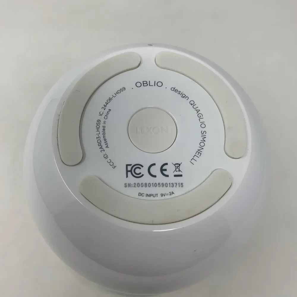 Lexon Oblio Wireless Charger and Phone Sanitizer With UV Disinfection Light